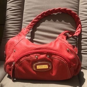 3/25 💙 Red Leather-Like Strada Shoulder Bag